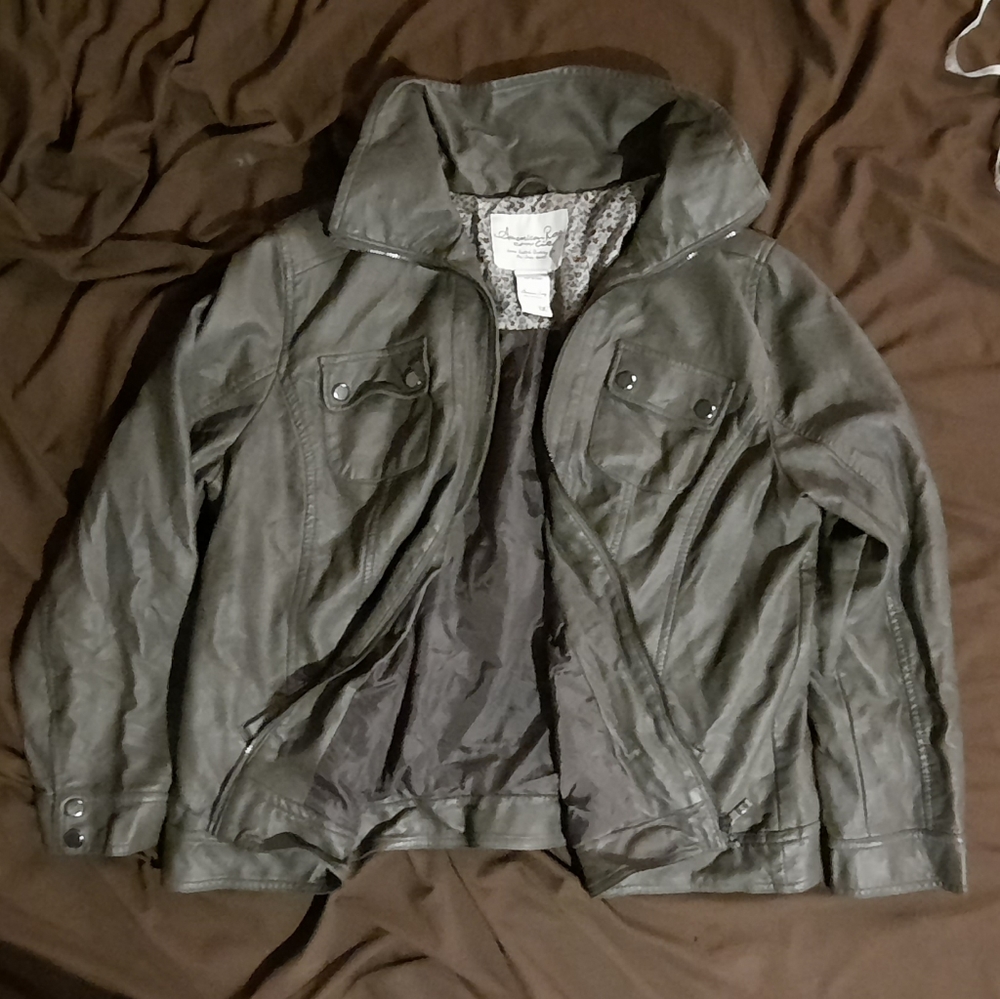 Feminine cut Leather Motorcycle Jacket